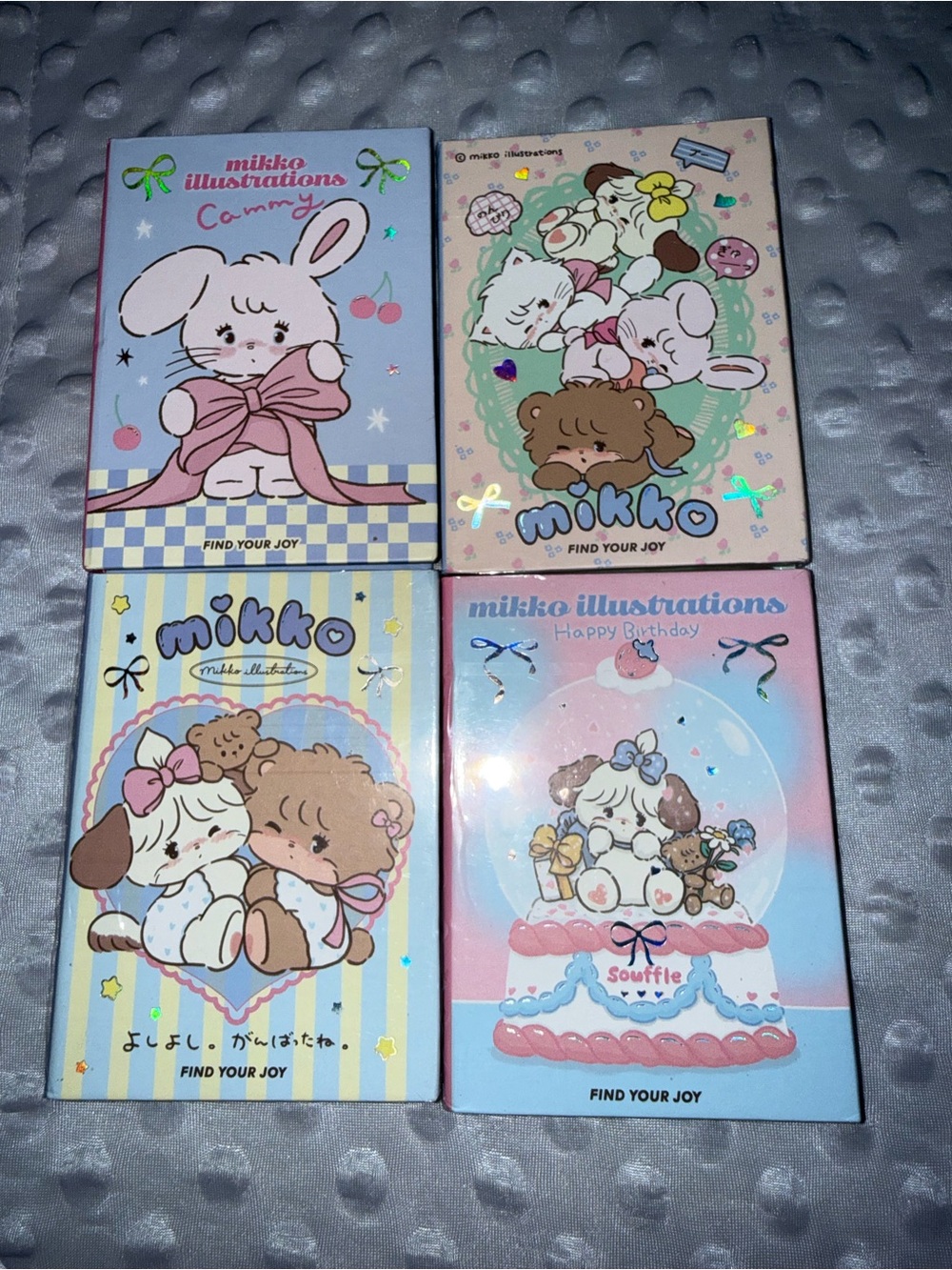 Mikko Illustrations Cute Pastel Mini Notebooks (Set of 4)